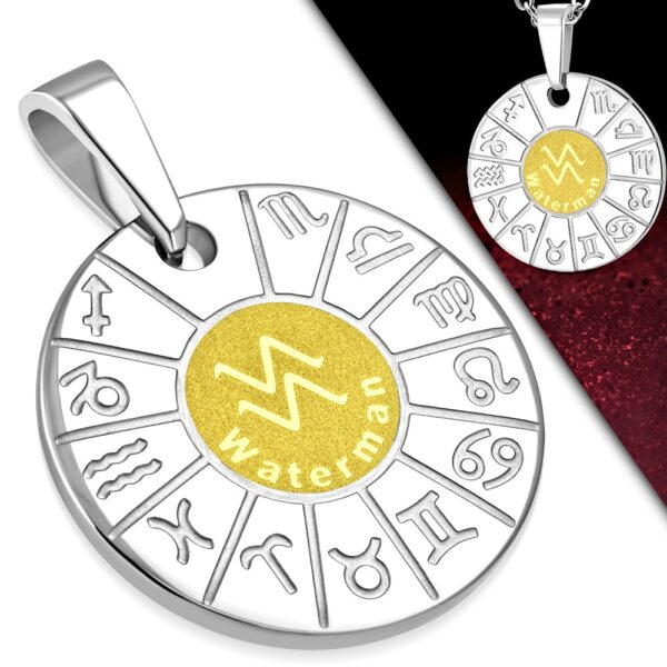 Ezüst és fekete színű, Yin-Yang mintás nemesacél  medál