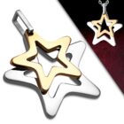 Ezüst és fekete színű, Yin-Yang mintás nemesacél  medál