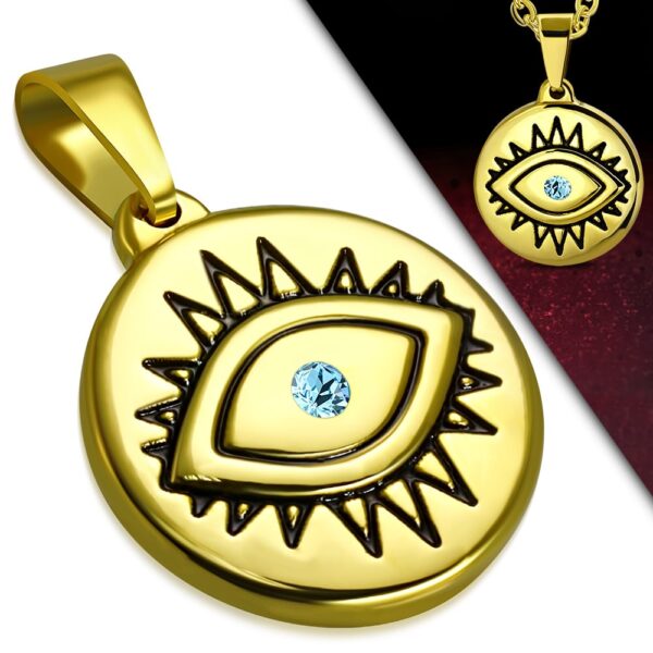 Mindent látó szem nemesacél medál