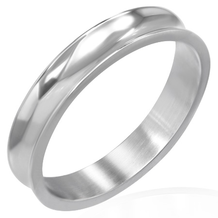 Ezüst színű nemesacél gyűrű, karikagyűrű ékszer