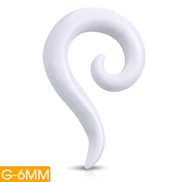 Fehér fültágító spirál