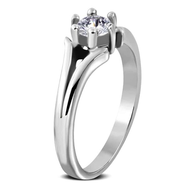 Serena kristályos ezüst színű nemesacél gyűrű