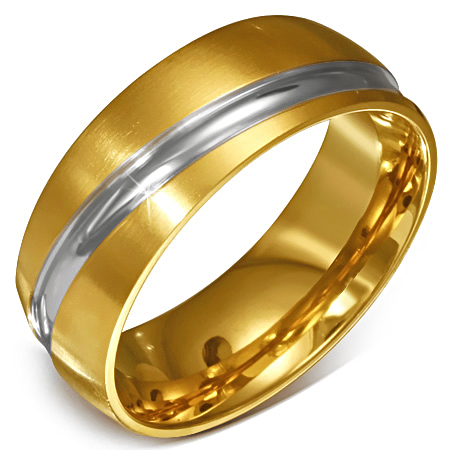 Paris 2 színű nemesacél gyűrű ékszer