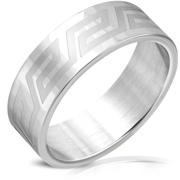 Ezüst színű nemesacél gyűrű - Speed