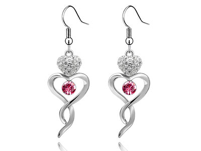Swarovski kristályos fülbevaló