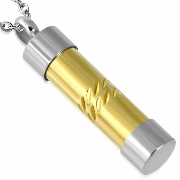 Arany és ezüst színű, memória kapszula nemesacél medál