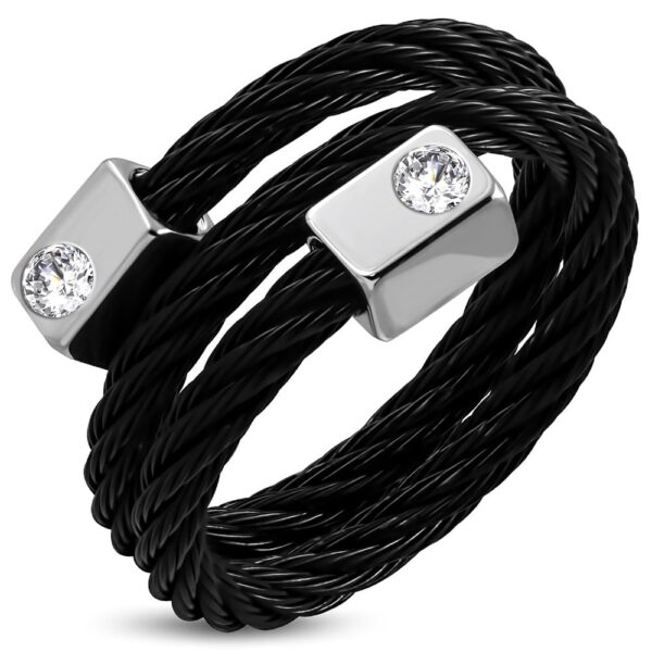 CODY - KÁBEL GYŰRŰ CIRKÓNIA KŐVEL