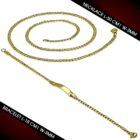 Arany színű nemesacél ékszer szett, gravírozható dísszel