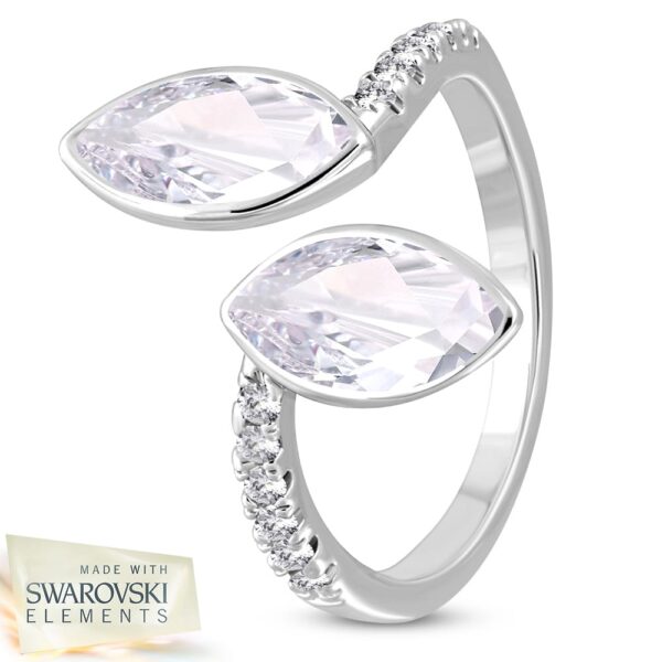 Amarillis kristályos nemesacél gyűrű