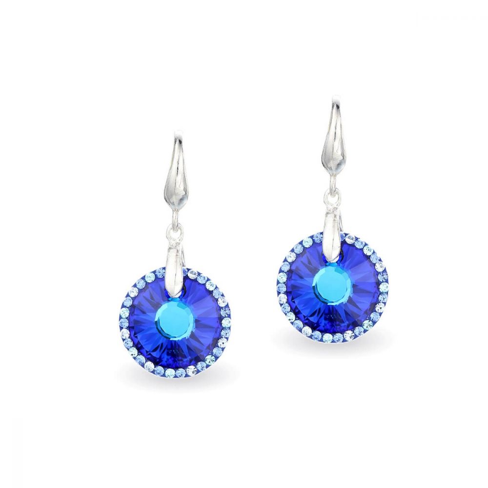 Swarovski kristályos ezüst fülbevaló