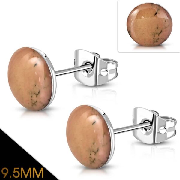 Márvány mintás nemesacél fülbevaló ékszer