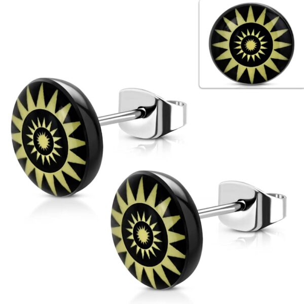 Sunny - Mintás pont nemesacél fülbevaló ékszer