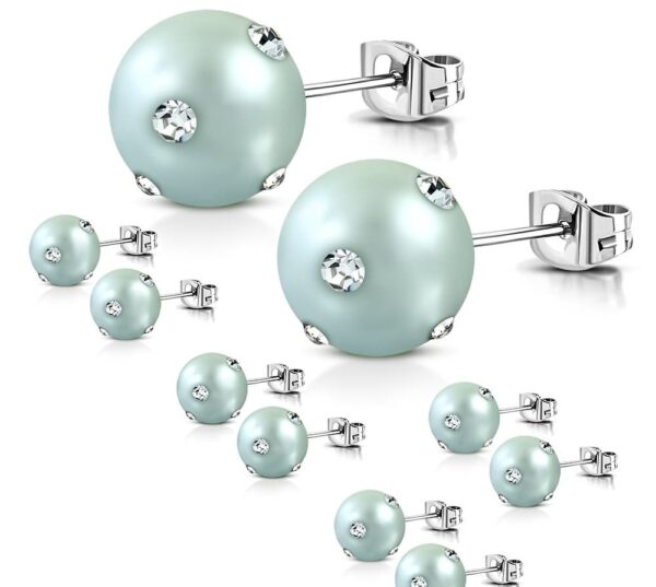 Spirkle - szürke színű fülbevaló ékszer - kristállyal díszitve