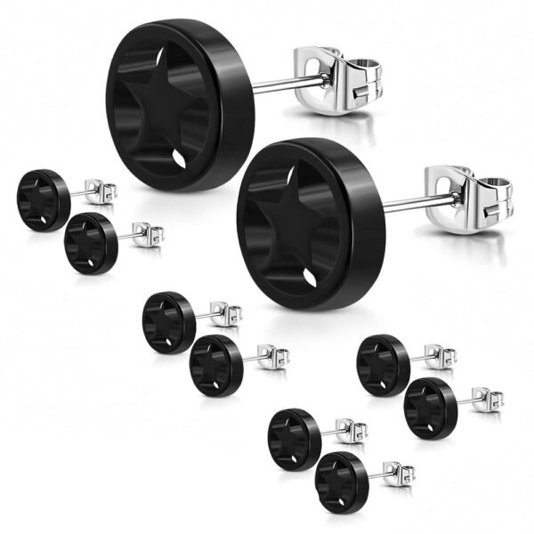 Fekete csillag alakú fülbevaló