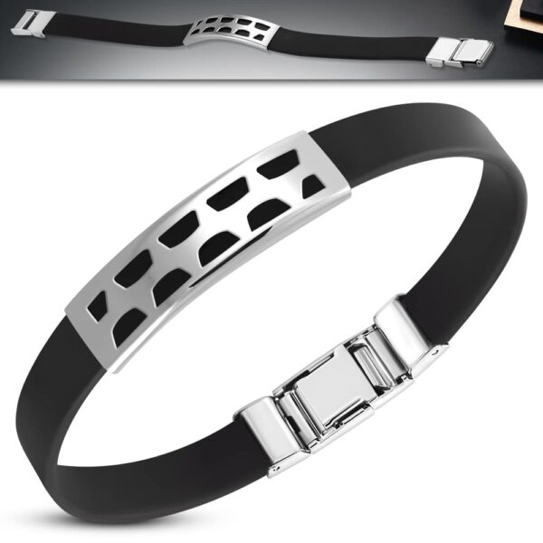 BEU - FEKETE KAUCSUK KARKÖTŐ LÉZER VÁGOTT MINTÁVAL