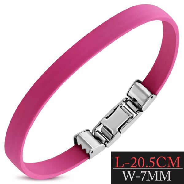 Pink kaucsuk karkötő - Navy