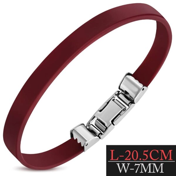 Bordó Színű Kaucsuk Karkötő - Navy