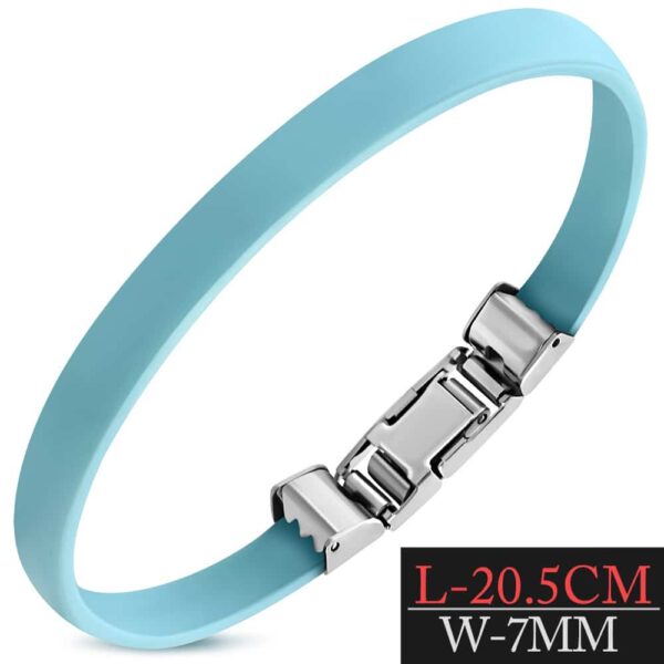 Türkiz Kék Kaucsuk Karkötő - Navy