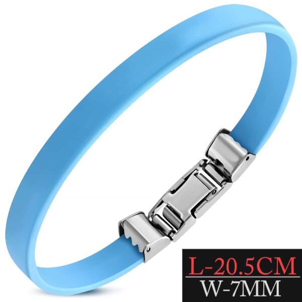 Világoskék Kaucsuk Karkötő - Navy