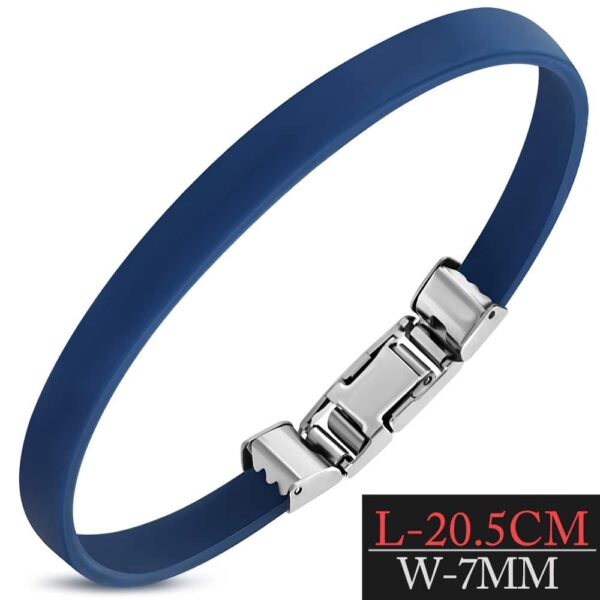 Tengerkék színű kaucsuk karkötő - Navy