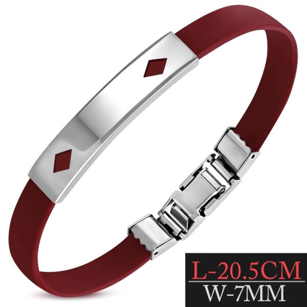 Mykho Kaucsuk karkötő, kivágott nemesacél dísszel - Vörös