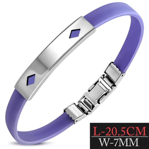 Mykho Kaucsuk karkötő, kivágott nemesacél dísszel – Lila