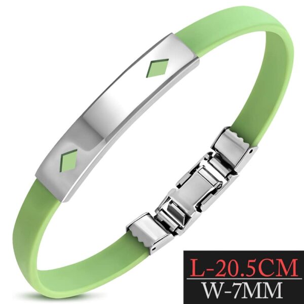 Mykho Kaucsuk karkötő, kivágott nemesacél dísszel - Zöld