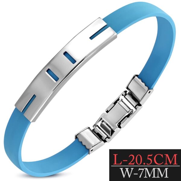 Kaucsuk karkötő, kivágott nemesacél dísszel