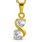 Arany színű nemesacél medál cirkónia kristállyal