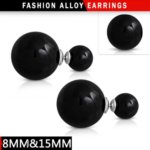 Pearl black fülbevaló