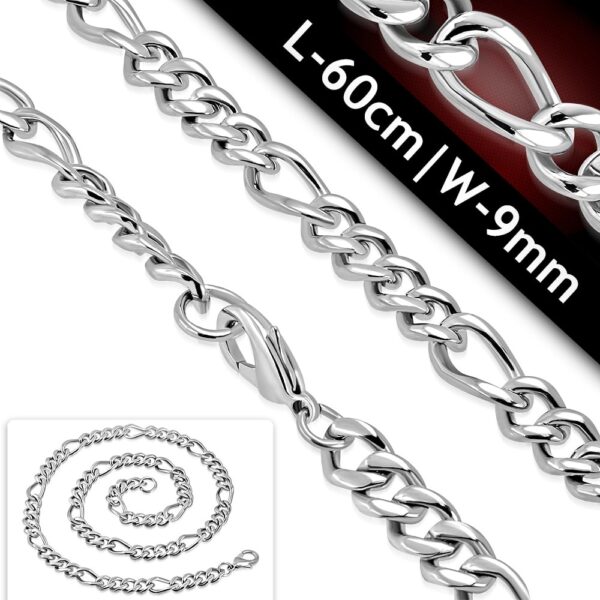 Ezüst színű nemesacél nyaklánc