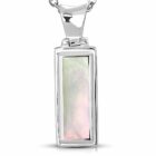 Ezüst színű, téglalap alakú, márvány mintás medál