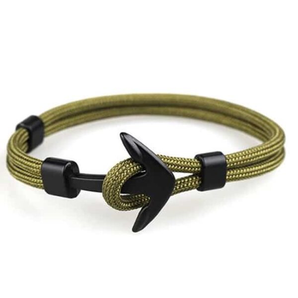 Zöld színű horgonyos karkötő