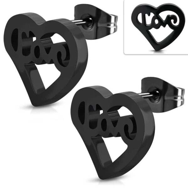 Dobókocka alakú nemesacél fülbevaló, kúp alakú véggel 