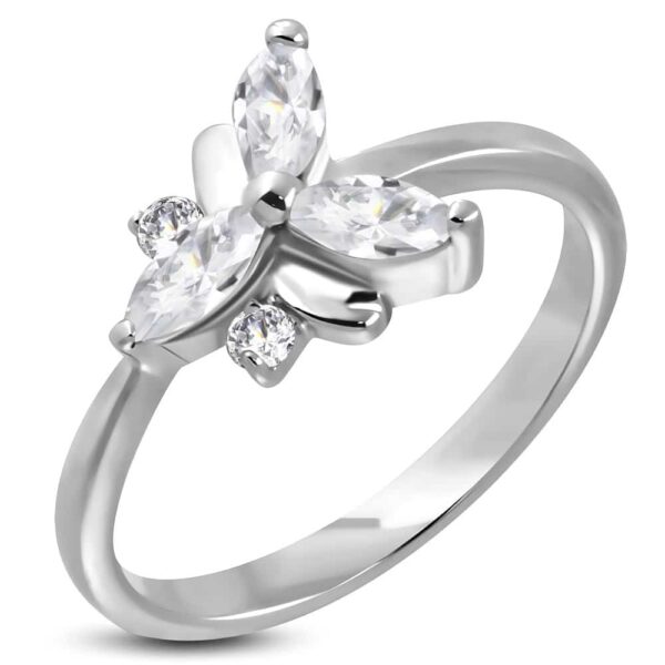 Odette kristályos nemesacél gyűrű