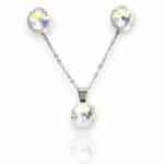 Diana exkluzív kristályos ékszer szett ajándék díszdobozban - Crystal AB