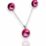 Diana exkluzív kristályos ékszer szett ajándék díszdobozban - Pink