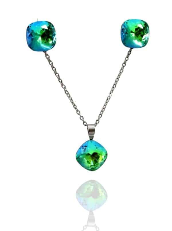 Swarovski kristályos fülbevaló és nyaklánc