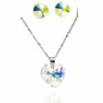 Szives swarovski kristályos ékszer szett - Crystal AB