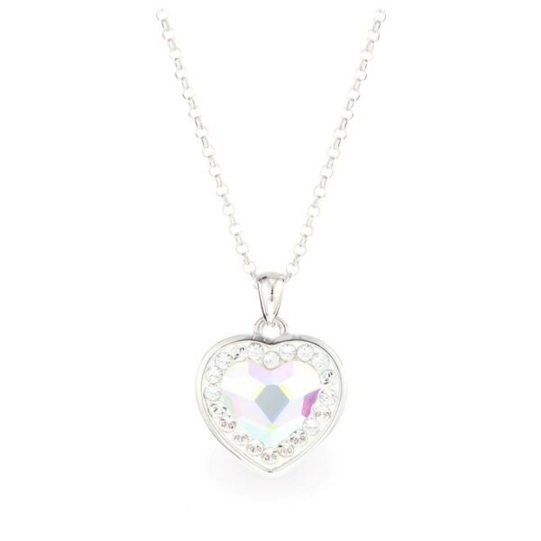 Swarovski kristályos ezüst nyaklánc - Brilliance Heart Kristály AB - ajándék díszdobozban