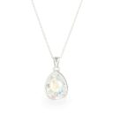 Színes swarovski kristályos ezüst nyaklánc