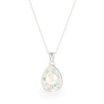 Színes swarovski kristályos ezüst nyaklánc
