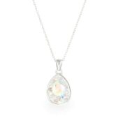 Színes swarovski kristályos ezüst nyaklánc