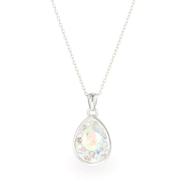 Színes swarovski kristályos ezüst nyaklánc