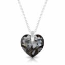 925 Ezüst nyaklánc swarovski kristályos szives medállal