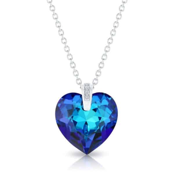 925 Ezüst nyaklánc swarovski kristályos szives medállal
