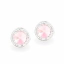 Swarovski kristályos ezüst fülbevaló – Brilliance Orbit Rózsaszín – ajándék díszdobozban