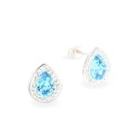Swarovski® kristályos ezüst fülbevaló - Brilliance Drop Világos kék - ajándék díszdobozban