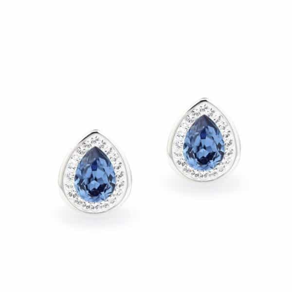 Swarovski® kristályos ezüst fülbevaló - Brilliance Drop Sötétkék - ajándék díszdobozban