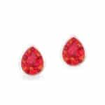 Swarovski kristályos ezüst fülbevaló - Raindrop Piros - ajándék díszdobozban